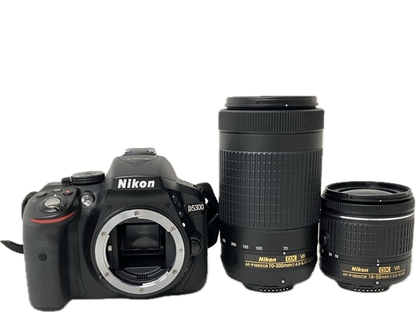 Nikon D5300 AF-P DX 70-300mm 18-55mm レンズキット 中古 S8693338_画像1