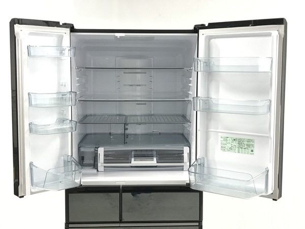 日立 HITACHI ノンフロン冷凍冷蔵庫 R-WX62K (X)型 615L 2020年製 家電 中古 楽 F8632601_画像2