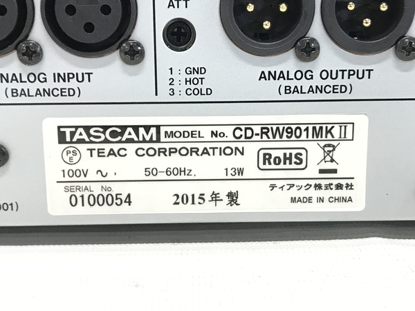 TASCAM CD-RW901 MK II Professional CD レコーダー プレーヤー 2015年製 オーディオ 音響 機器 ジャンク F7829407_画像7