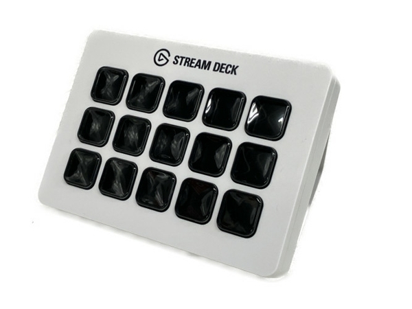 STREAM DECK White 10GBA9911 20GBA9901 15キー配列 ライブコンテンツ作成用のコントローラー 中古 美品 S8697531_画像1
