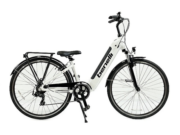 【引取限定】【動作保証】 BENELLI MANTUS 27 CITY 電動アシスト 自転車 e-bike ホワイト 中古 良好 直 T8674603の画像1