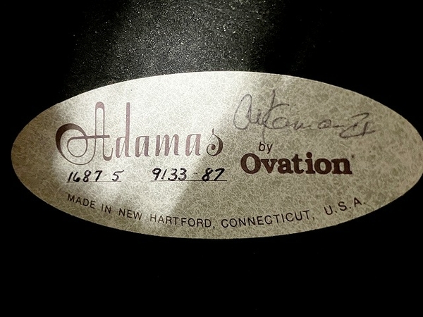 【動作保証】Ovation Adamas 1687-5 アダマス オベーション エレアコ ギター ハードケース付き 中古 O8704326_画像10