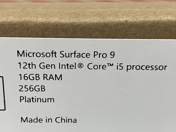 【動作保証】 Microsoft Surface Pro 9 QIA-00011 2038 CPU i5 メモリ 16GB SSD256GB ノートパソコン PC サーフェスプロ 未使用 O8647096の画像3