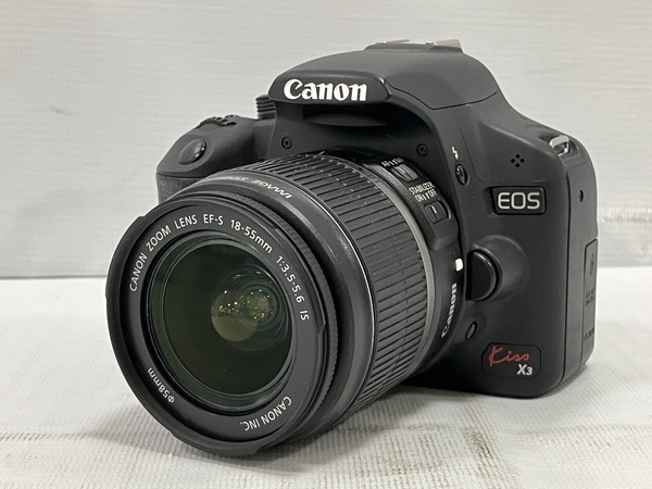 【動作保証】 CANON キャノン ボディ EOS kiss X3 レンズ EF 18-55mm 1:3.5-5.6 IS レンズセット カメラ 中古 H8692258_画像3