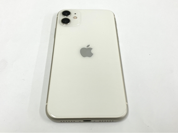 【動作保証】Apple iPhone 11 MWLU2J/A スマートフォン 64GB KDDI SIMロック有 ホワイト 中古 T8645700の画像1