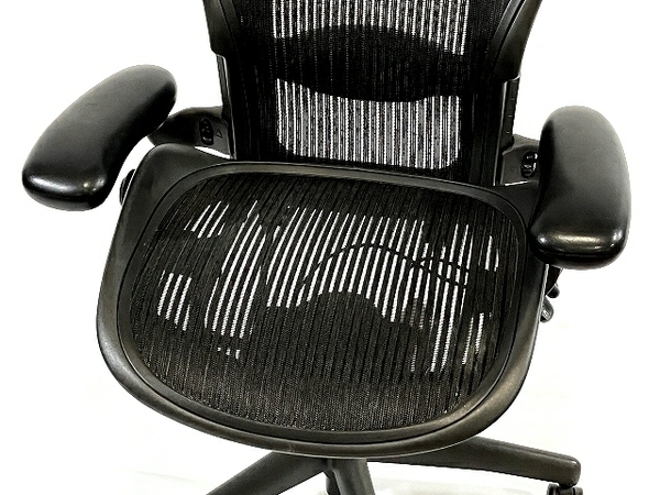 【動作保証】 Herman Miller ハーマンミラー Aeron Chair アーロンチェア オフィスチェア ゲーミングチェア 家具 椅子 中古 楽 T8705997の画像3