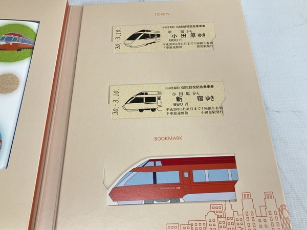 小田急 鉄道 ROMANCECAR GSE 70000 SPECIAL BOX 2018.3.17 デビュー 記念乗車券 未使用 W8708182の画像3