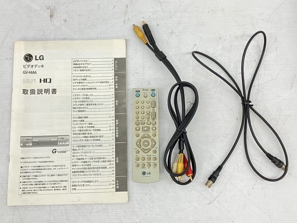 LG GV-HIA6 ビデオカセットレコーダー VHSデッキ 2008年製 リモコン付き レトロ 家電 ジャンク C8662258_画像2