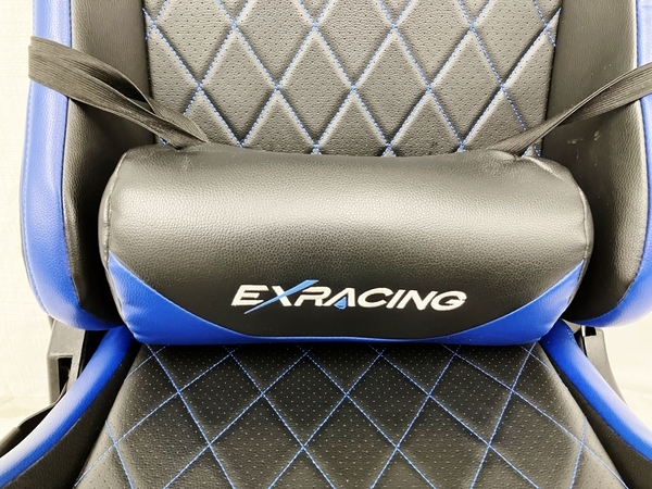 【引取限定】EXRACING ゲーミングチェア クッション付 中古 直 Y8139105の画像3