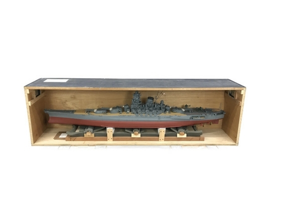 【引取限定】ウィングクラブ 1/144 スケール 戦艦大和 模型 大日本帝国海軍 BIGスケール 塗装済み完成品 中古 良好 直 F8606291の画像3