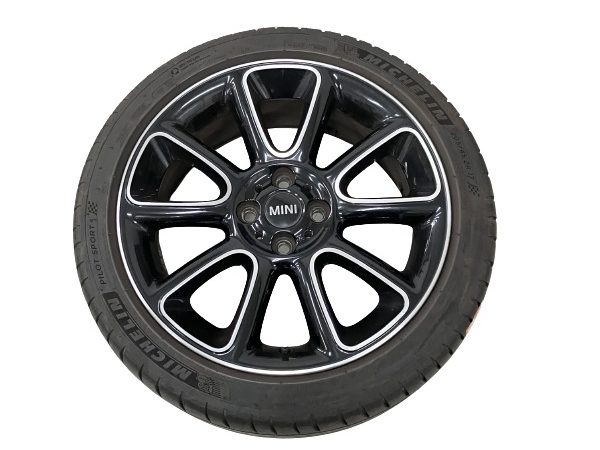 【引取限定】MINI 純正 ホイール 7J×17EH2+ MICHELIN 205/45 ZR 17 4穴 PCD 100 タイヤ 4本セット 中古 直 M8669218の画像3