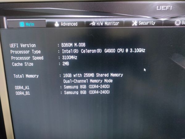 マザーボード ASRock B360M Celeron G4900 DDR4 16GB CPU マザーボード メモリ セットの画像3