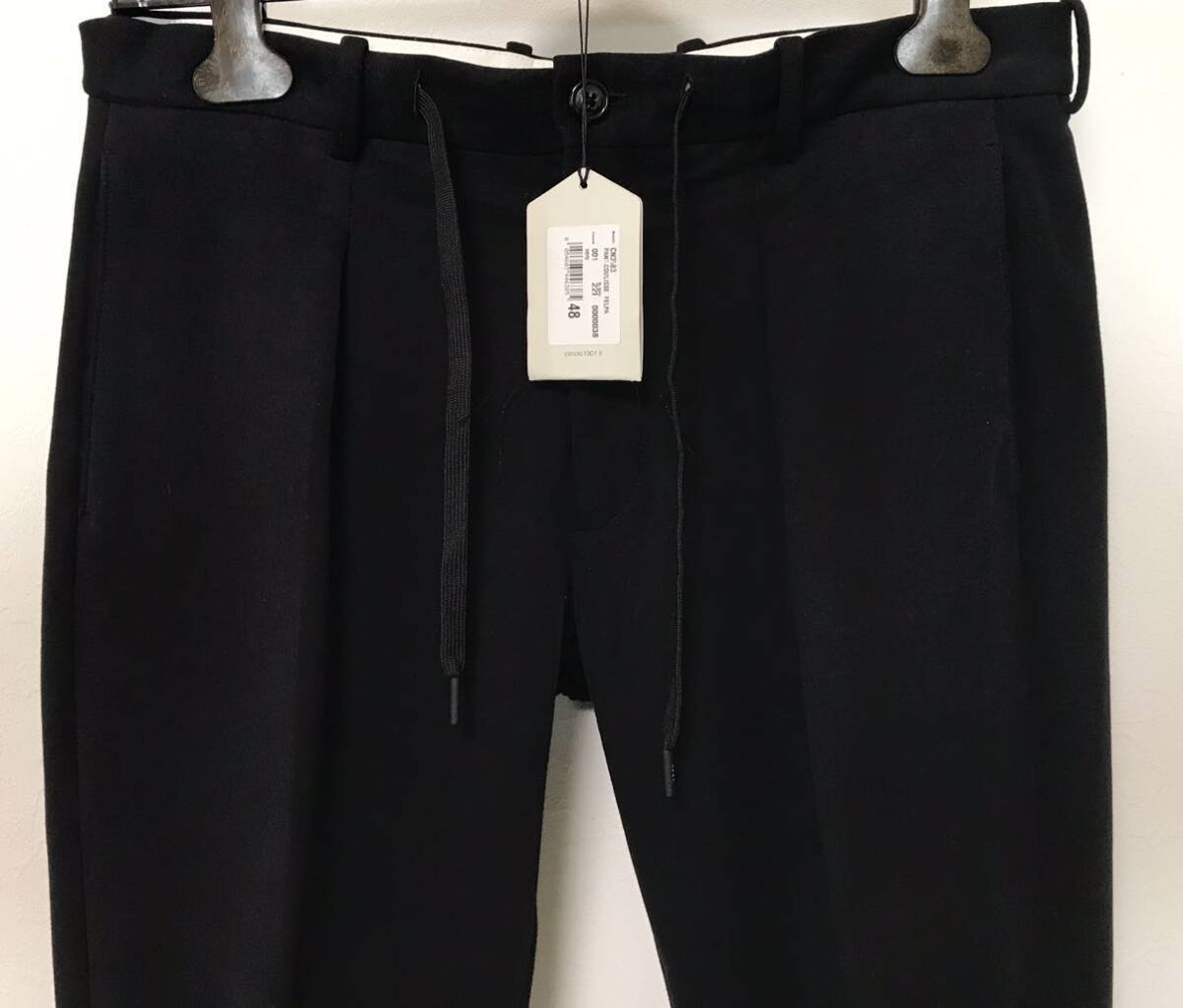 ◆【人気】CIRCOLO 1901 チルコロ1901 /コットンイン1プリーツジャージーストレッチパンツ CN3583 春 /秋/冬/ BLACK 48/ BLACK 48の画像3