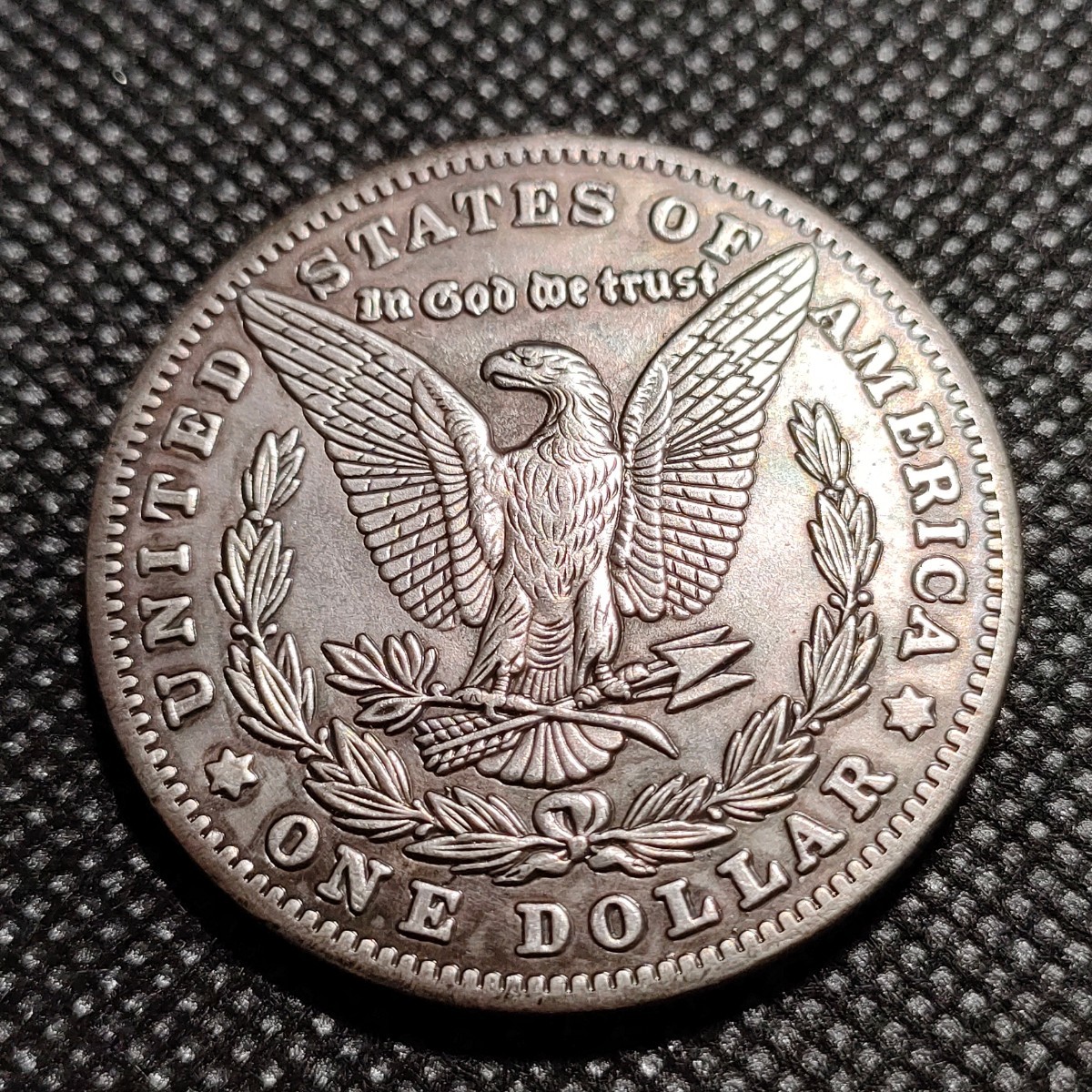 2221　アメリカ古銭　ルンペン貨幣　約38mm　イーグル　チャレンジコイン　コイン　アンティーク　ホーボー_画像2
