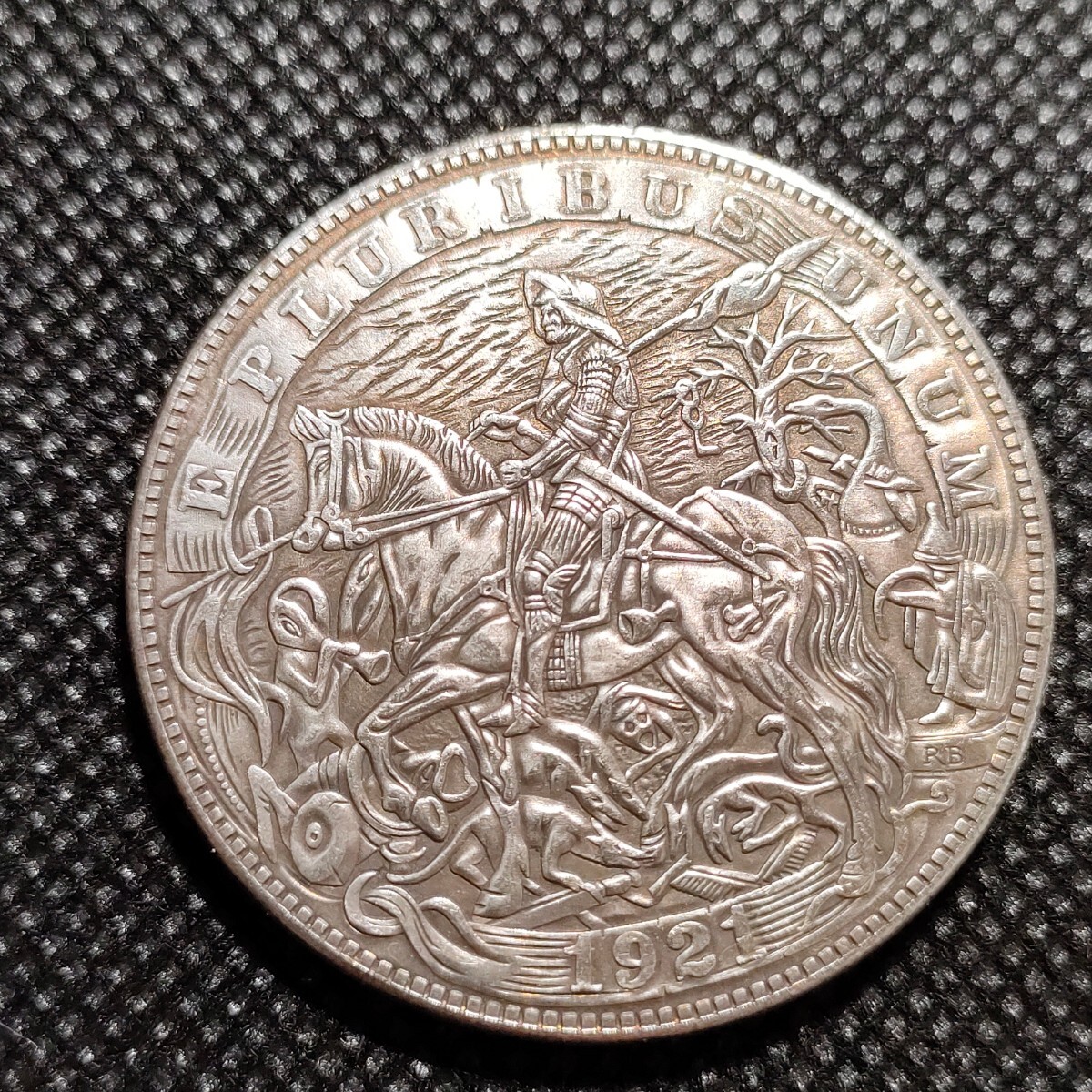 3218 アメリカ古銭 ルンペン銀貨 約38mm イーグル チャレンジコイン コイン アンティーク ホーボーの画像1