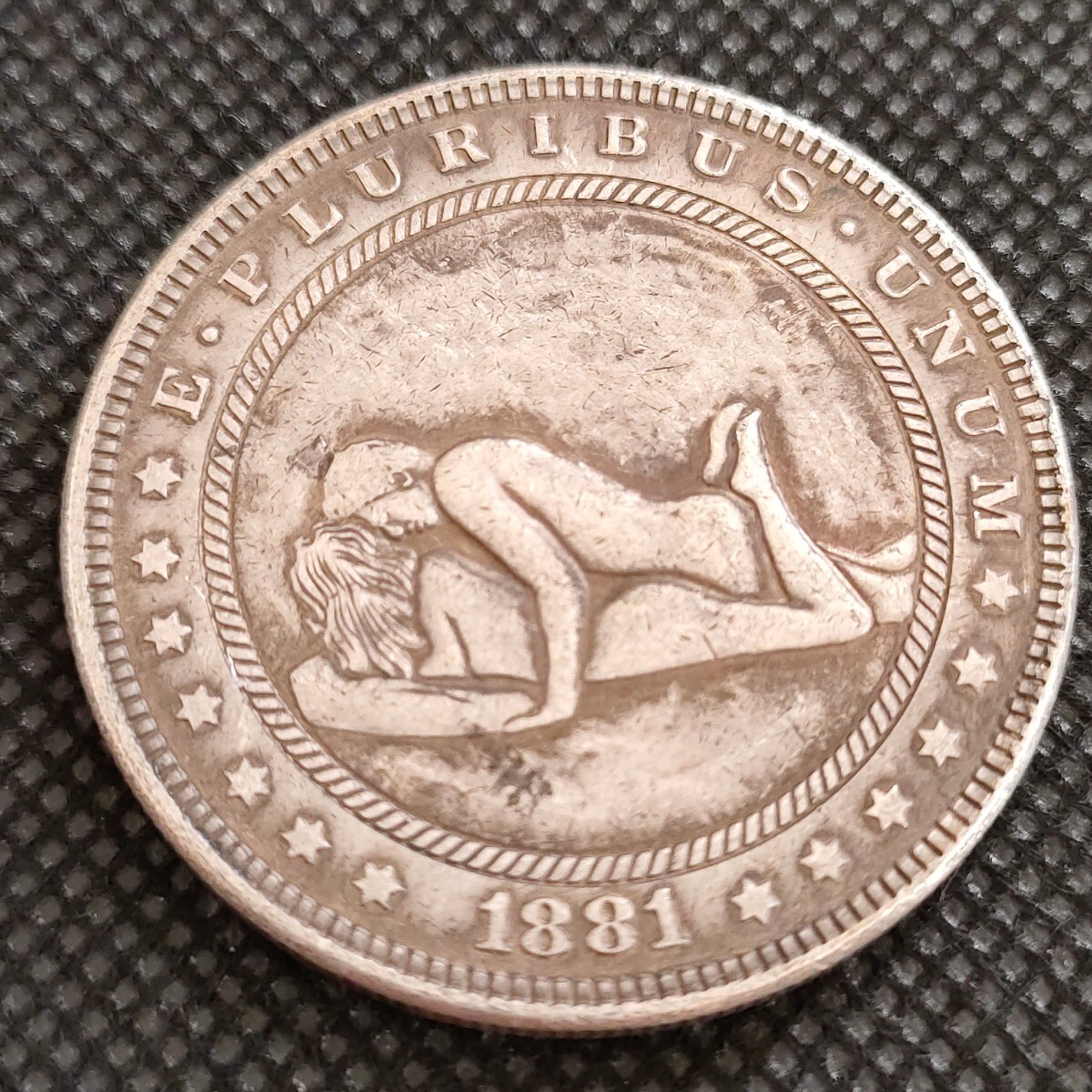 4141 アメリカ古銭 ルンペン 約38mm イーグル チャレンジコイン コイン アンティーク ホーボーの画像1