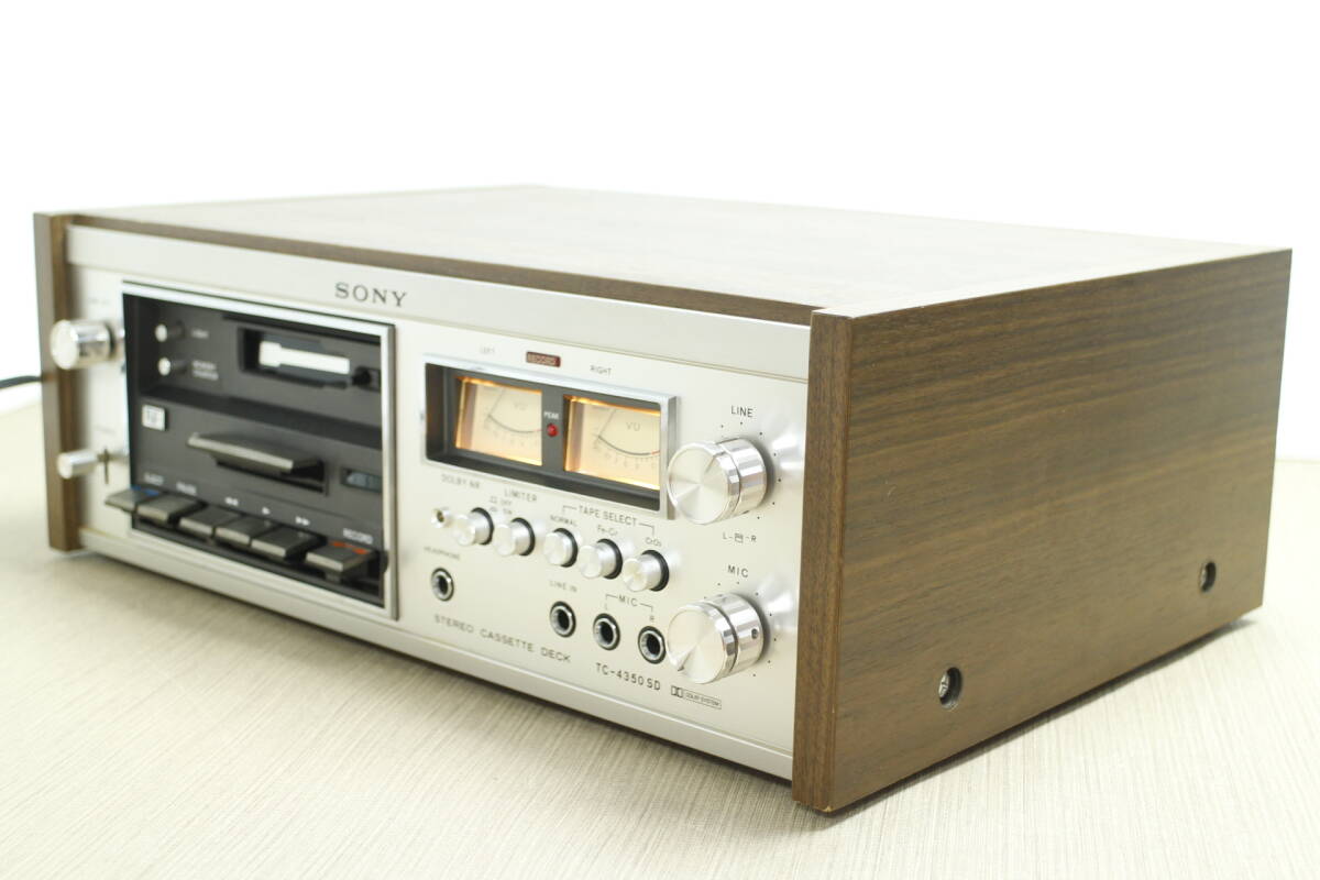 M-XB-438 Sony TC-4350SD 貴重な動作品 完動品 1974年 Vintage 希少 TC-4350SD カセットデッキ_画像3
