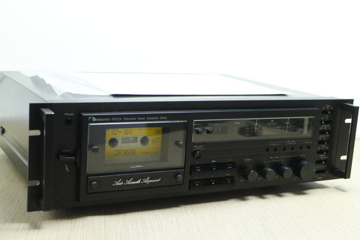 M-XB-474 Nakamichi cassette deck 670ZX service completed complete operation goods Nakamichi 670ZX 1980 year rare operation goods beautiful goods owner manual attaching 