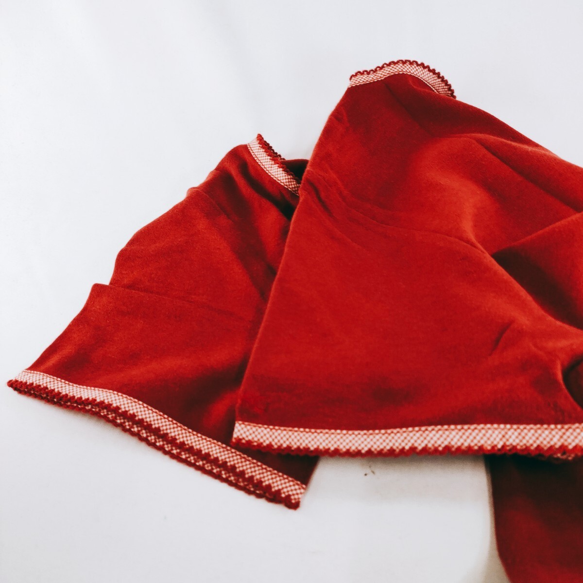 【美品】INGEBORG インゲボルグ 半袖シャツ サイズL リボン 赤 レッド 半袖Tシャツ 上着 トップス 衣類 レトロ 服 カットソー A-14_画像8