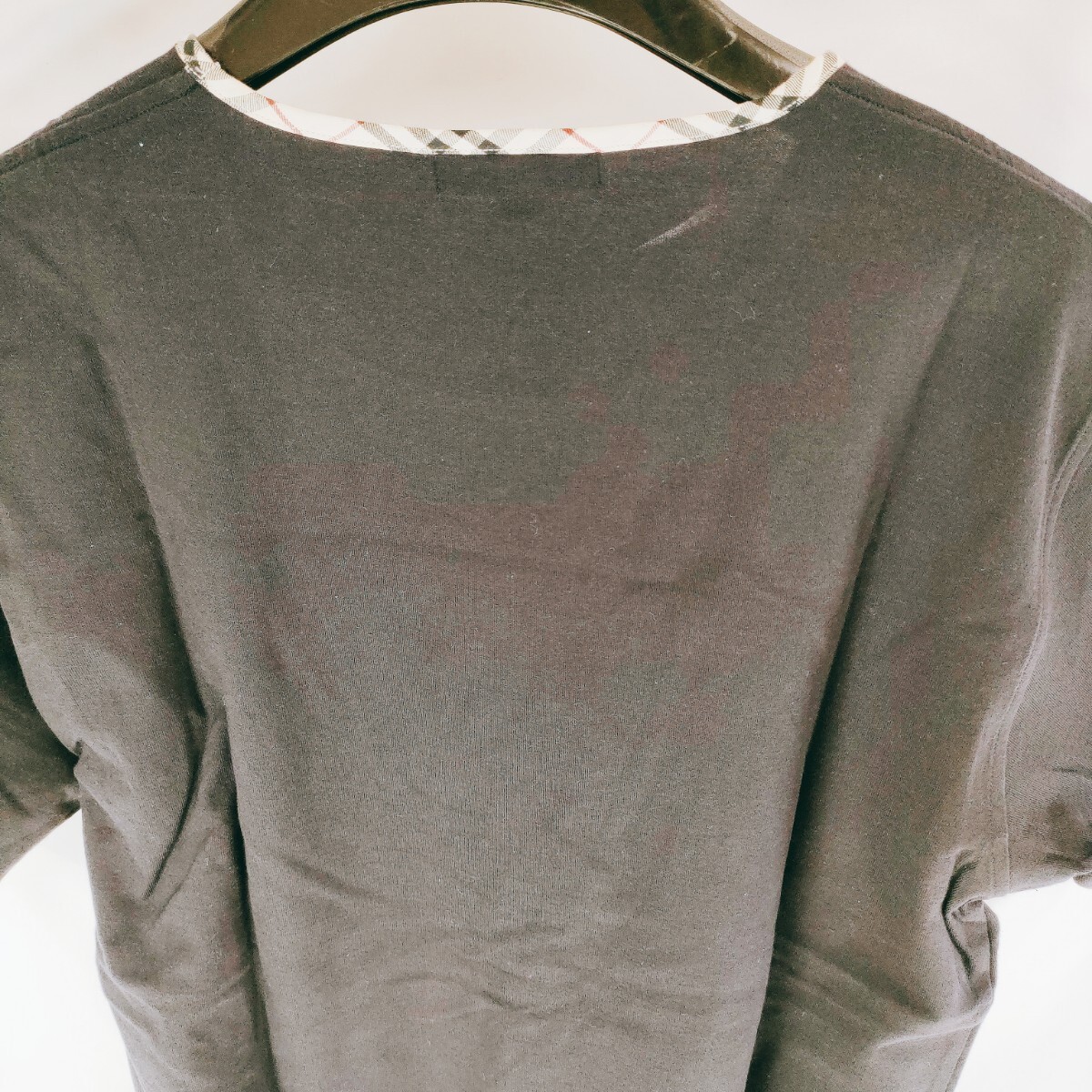 【美品】BURBERRY LONDON バーバリー ロンドン 半袖Tシャツ サイズL シャツ 無地 ロゴ ブラック 黒 シャツ Tシャツ トップスカットソー A-1_画像5