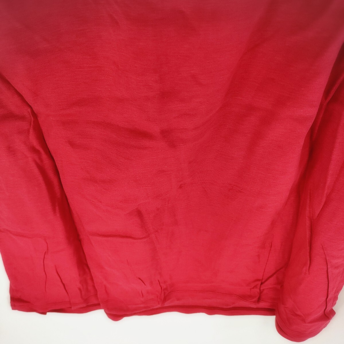 【タグ付き 未使用】BURBERRY LONDON バーバリー ロンドン 半袖Tシャツ 七分丈 サイズ5 ロゴ レッド 赤 無地 トップス カットソー A-10_画像6