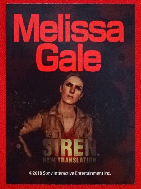 「SIREN New Translation」（サイレン ニュートランスレーション）トレーディングカード Vol.2 メリッサ・ゲイル Melissa Gale NT SIREN展_画像1