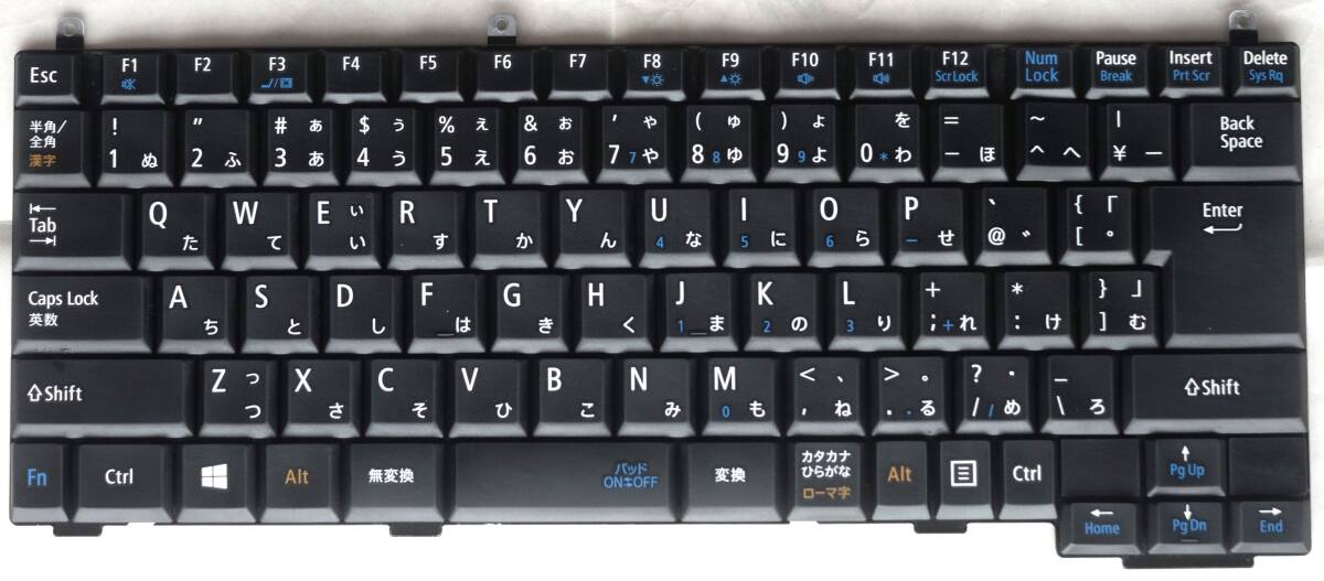 NEC VersaPro VK20EA-Nから外した日本語キーボード MP-13U70J0-920：互換 V102646GJ1_表面