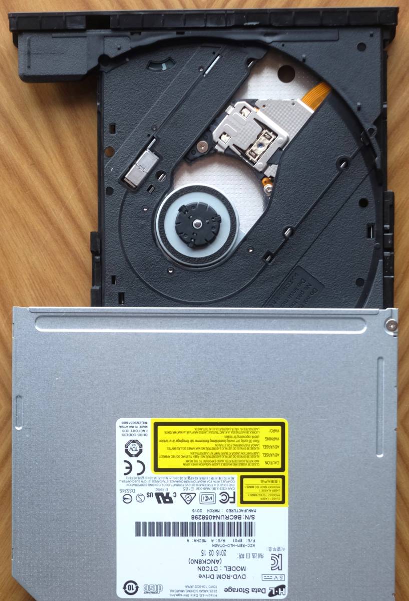 DVD-ROMドライブ SATA接続 厚さ12.7mm ★ HL Data Storage DTC0N DVD-ROM/CD-ROM_画像4