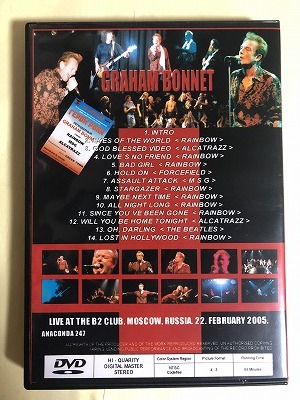 GRAHAM BONNET DVD VIDEO LIVE AT MOSCOW 2005 1枚組　同梱可能_画像2