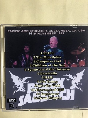 BLACK SABBATH DVD VIDEO WITH ROB HALFORD Costa Mesa, CA, USA 1992 1枚組　同梱可能_画像2