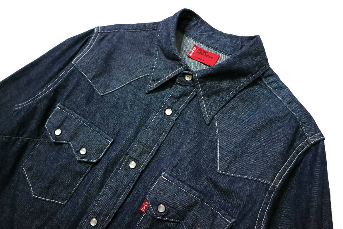 かなり良好！◆Levi's リーバイス RED TAB デニム ウエスタンシャツ◆女性Mサイズ（身長159-161センチ位）