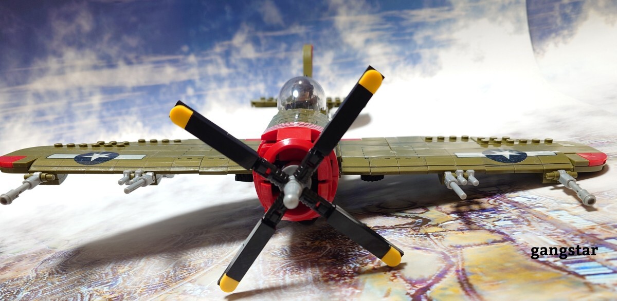 【国内発送 レゴ互換】1/32スケール P-47 サンダーボルト 戦闘機ミリタリーブロック模型