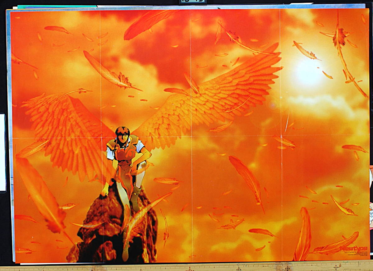 [New] [Delivery Free]1990s Newtype DARK ANGEL～PHOENIX RESURRECTION～ 聖獣伝承ダークエンジェル Asamiya Kia:画 B2 Poster[tag2202]_画像1
