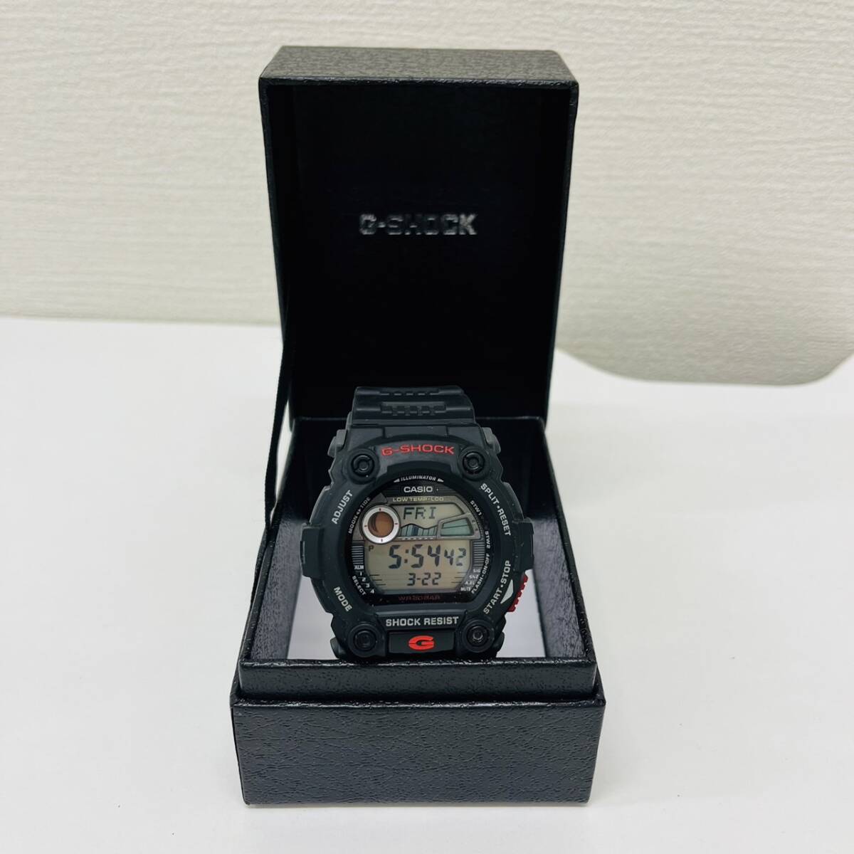 【UAK‐288IM】1円 ～ CASIO G-SHOCK G-7900 3194 SHOCK RESIST カシオ 腕時計 ブラック デジタルモデル 稼働品 箱有 _画像1