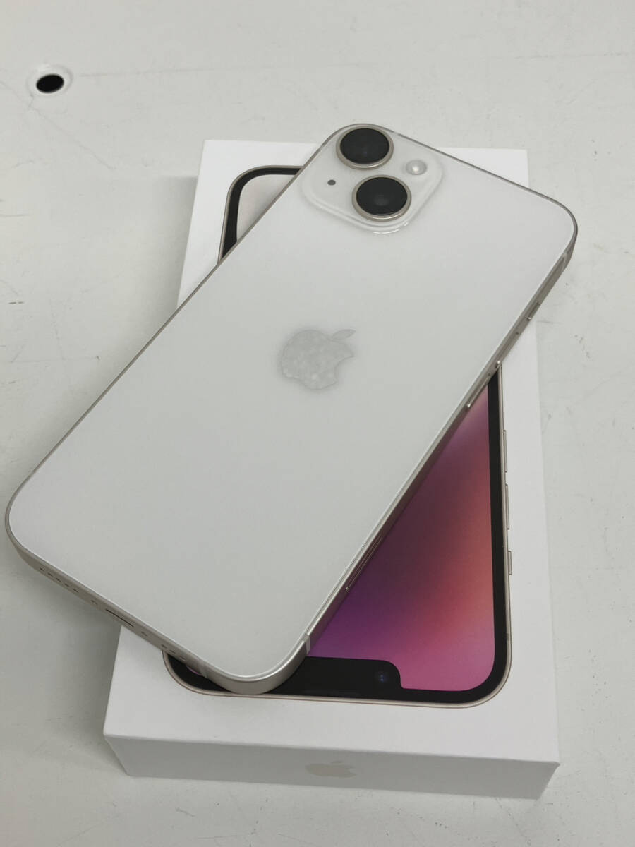 【BF-7578】【１円～】Apple iPhone１４ MPUQ３J/A スターライト 128GB 6.1インチ 中古 スマートフォン スマホ 携帯 350032738347102 _画像5