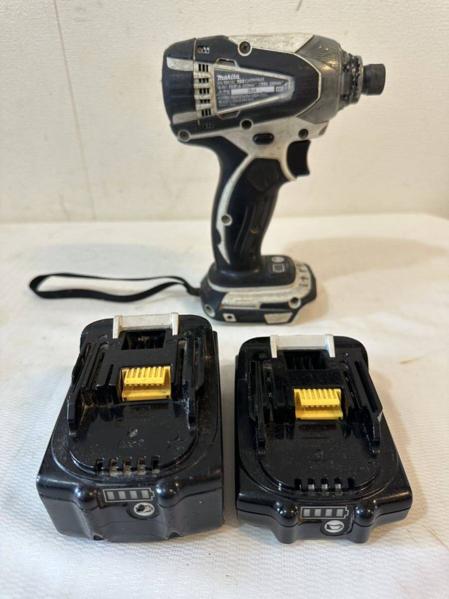 マキタ makita 充電式インパクトドライバ TD134D/リチウムイオンバッテリー 18V BL1820B/BL1860B 中古現状品の画像2