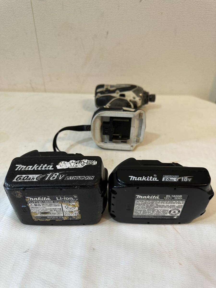 マキタ makita 充電式インパクトドライバ TD134D/リチウムイオンバッテリー 18V BL1820B/BL1860B 中古現状品の画像3