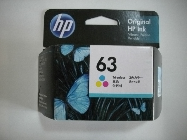 HP-63 HP純正３色カラーインクカートリッジ（２０２３年１１月）　未開封　１個_画像1