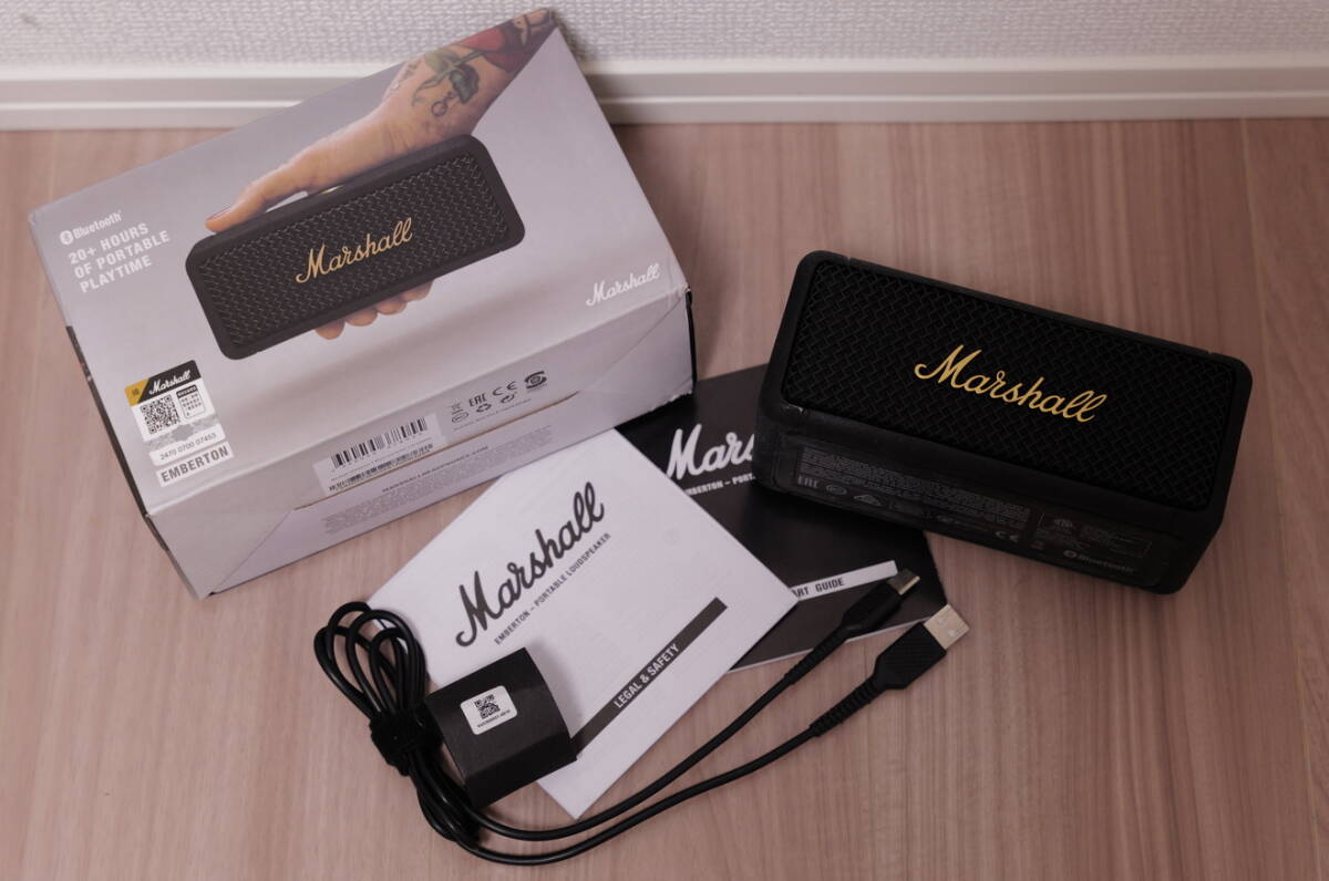 【美品】Marshall Bluetooth スピーカー Emberton Black マーシャル エバートン_画像4