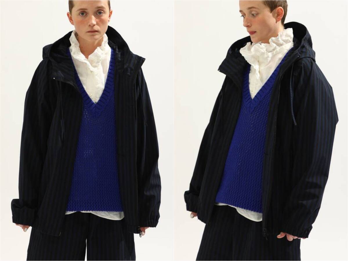 ★journal standard luxe【ts(s)BLOCK STRIPE ZIP PARKA】ジャーナルスタンダードラックスダブルジップパーカーアウタージャケットおしゃれ_画像2