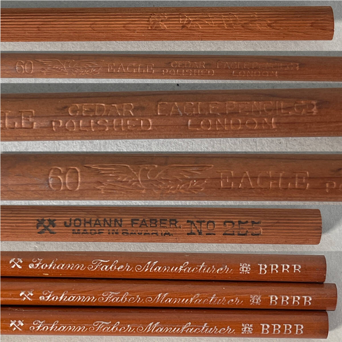 古い未使用の鉛筆 26本 EAGLE PENCIL イーグルペンシル イギリス製 2B 4Bなど New York ビンテージ アンティーク 古道具 B3の画像10