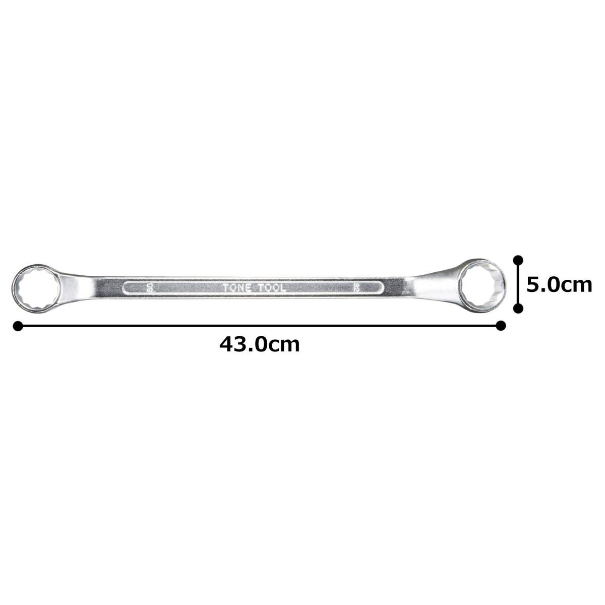 トネ(TONE) ロングめがねレンチ(45°) M45-3032 二面幅30×32mm_画像6