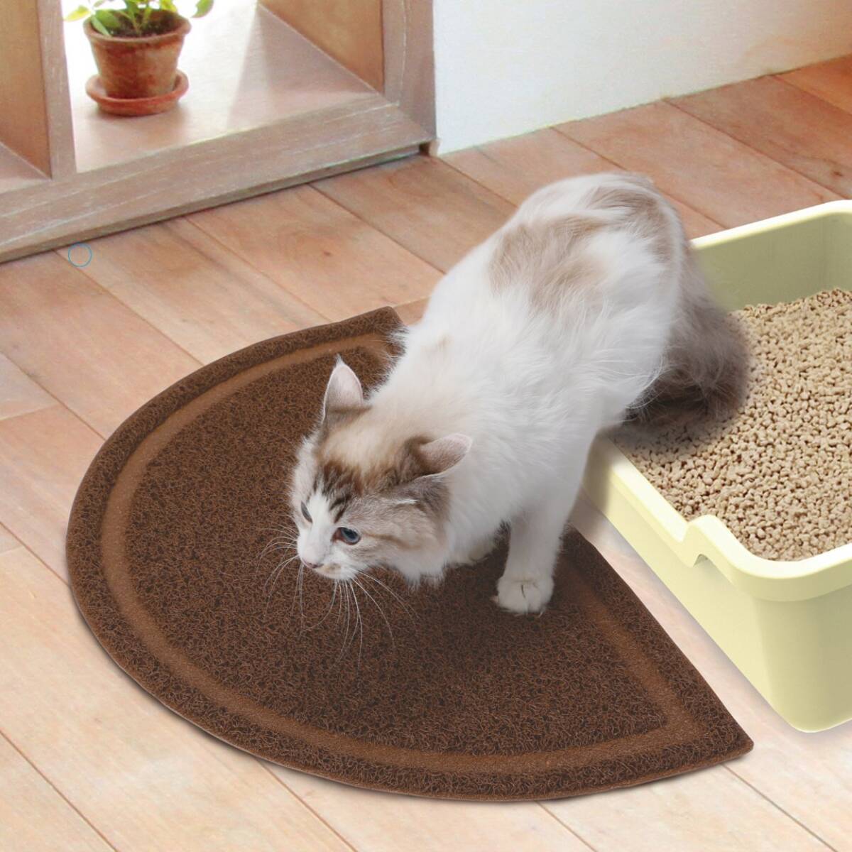 petio(Petio) necocone здесь кошка туалет коврик Brown кошка для постоянный 