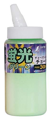 シンワ測定(Shinwa Sokutei) チョーク チョークライン用 粉チョーク 蛍光グリーン 300g 6個入 50175_画像1