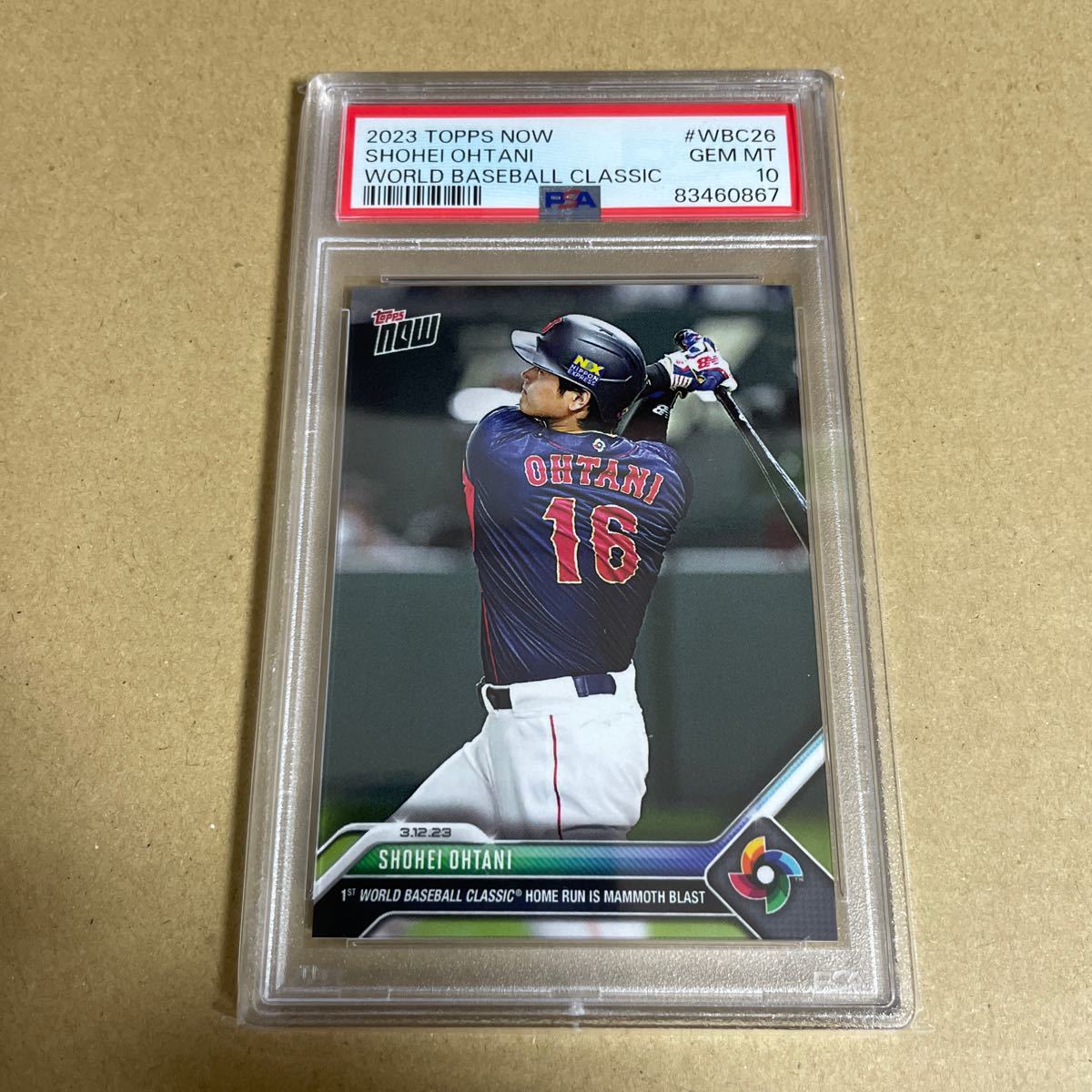 【PSA10】GEM MINT 2023 Topps Now WBC-26 大谷翔平「WBCでの自身初HRは特大弾」Shohei Ohtani World Baseball Classic PSA鑑定 MLB_画像1