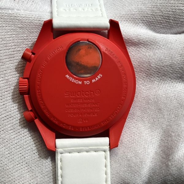 γ【新品未使用品/稼働】OMEGA×SWATCH/オメガ×スウォッチ ミッション トゥ マーズ 腕時計 バイオセラミック SO33R100 S44638998425_画像4