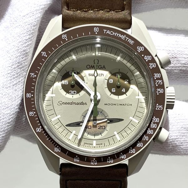 ▼【稼働品/Sランク】OMEGA×Swatch オメガ スウォッチ スピードマスター ミッショントゥ サターン SO33T100 S49055973790の画像2