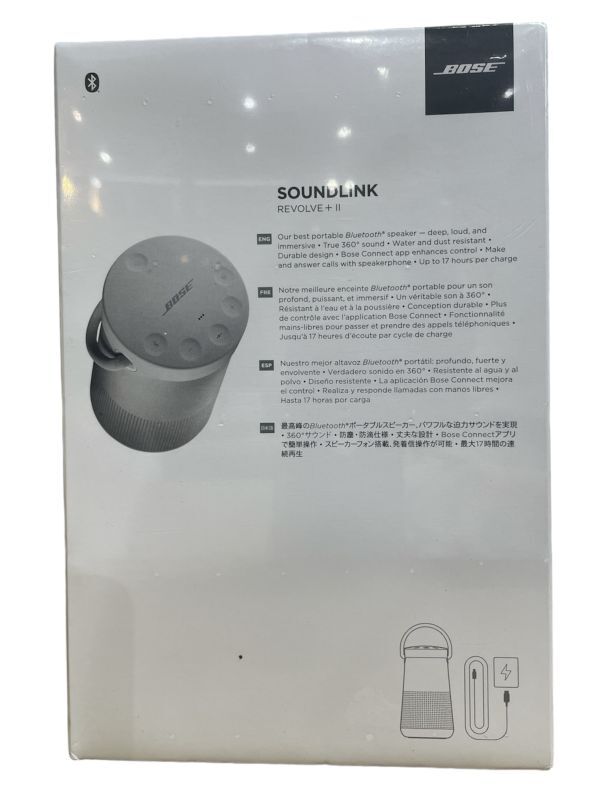 θ【シュリンク付/新品未開封】BOSE/ボーズ SoundLink Revolve ＋ II Bluetooth スピーカー ラックスシルバー 858366-1310 S26108505166_画像2