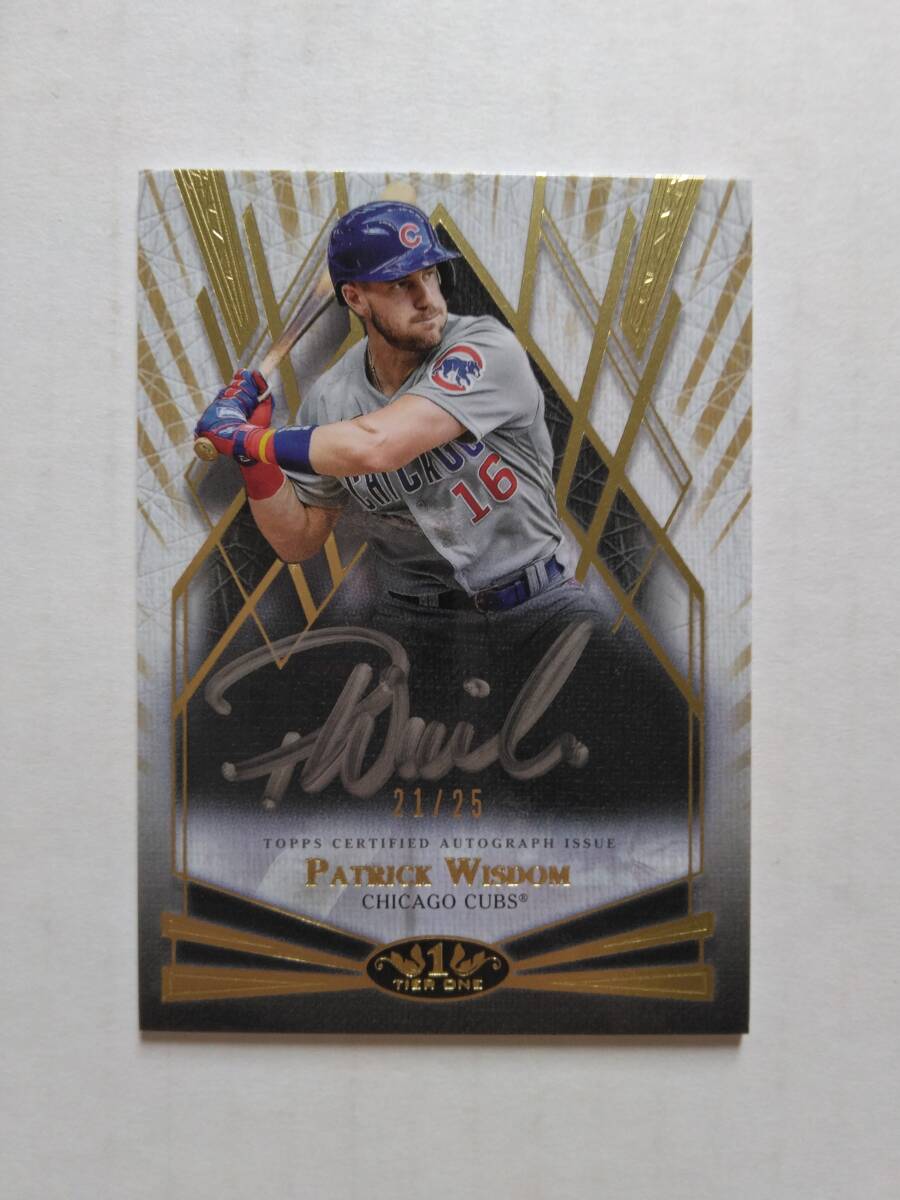 PATRICK WISDOM（カブス）2022 Topps Tier One 直筆サインカード（直書き）21/25の画像1