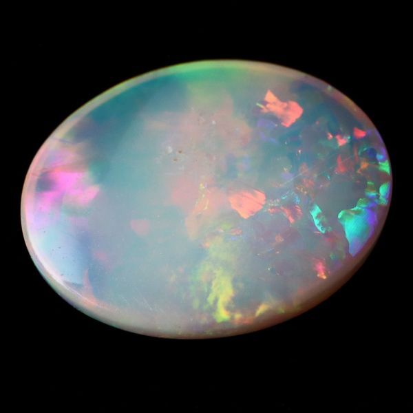 1.210ct 天然ホワイトオパール オーストラリア 遊色抜群 高品質 〔Australia White opal 宝石 jewelry natural 裸石 loose ルース〕_画像5